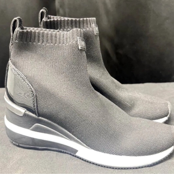 Michael Kors Black Women's Sock Sneakers - Picture 1 of 7